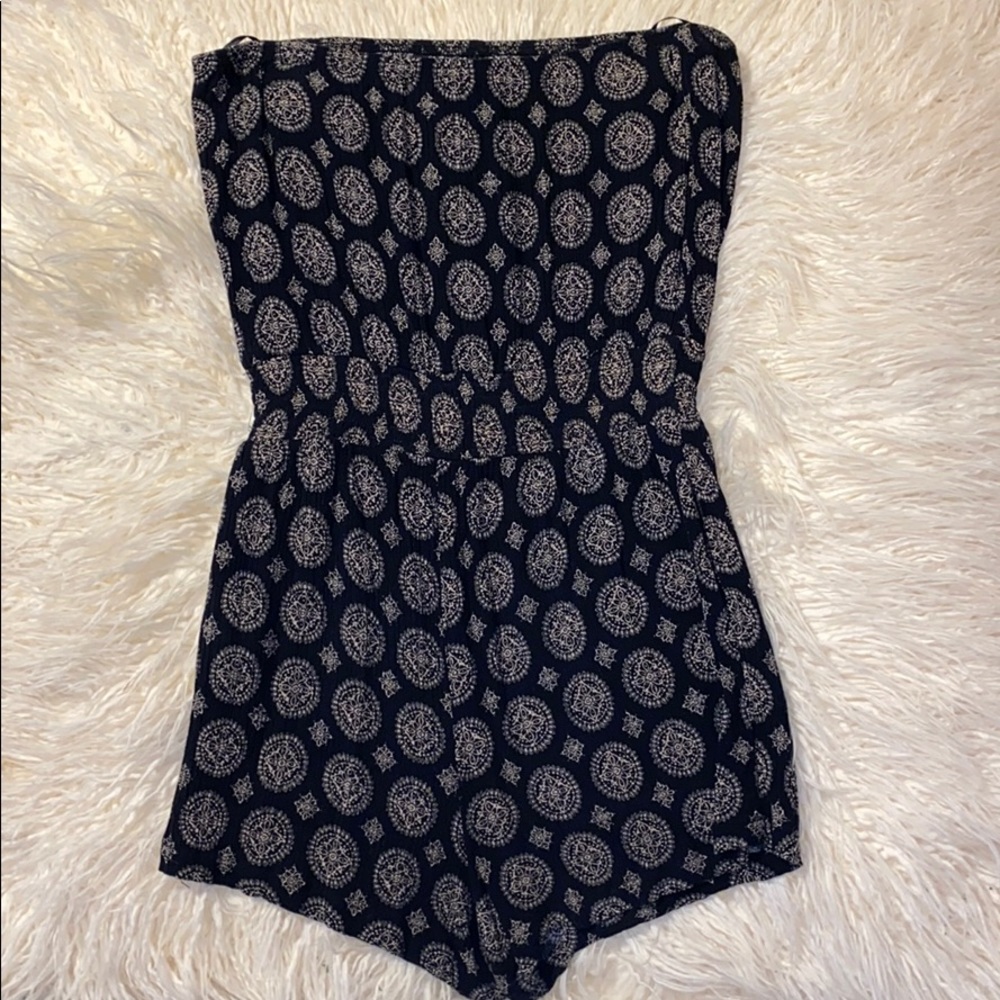 black pattern forever 21 romper